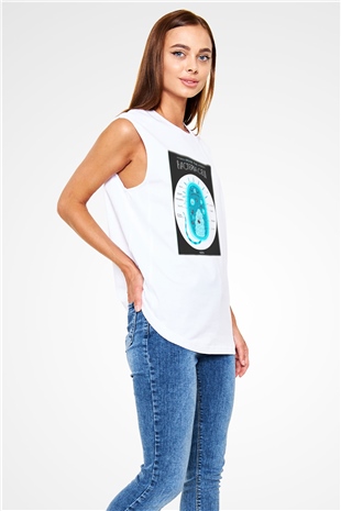 Biyolog Beyaz Unisex Kolsuz Tişört