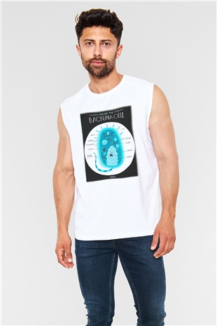 Biyolog Beyaz Unisex Kolsuz Tişört