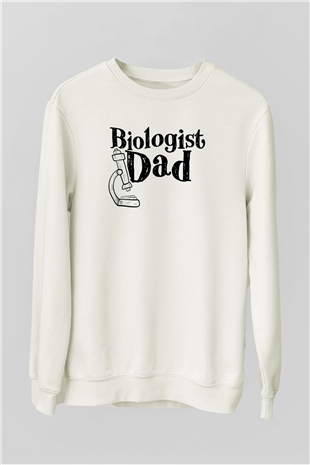 Biyolog Beyaz Unisex Sweatshirt