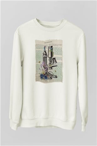 Biyolog Beyaz Unisex Sweatshirt