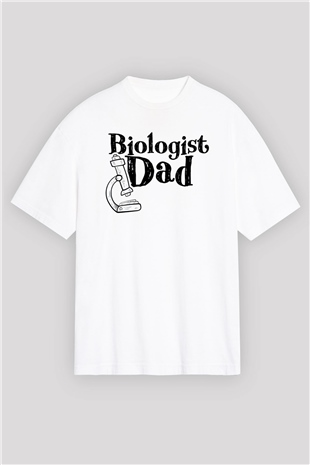 Biyolog Beyaz Oversize Tişört Oversize T-shirt - TişörtFabrikası