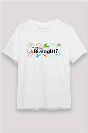 Biyolog Beyaz Unisex Tişört T-Shirt - TişörtFabrikası