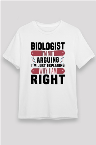 Biyolog Beyaz Unisex Tişört T-Shirt - TişörtFabrikası