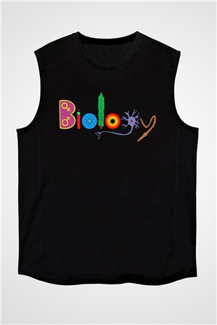 Biyolog Siyah Unisex Kolsuz Tişört