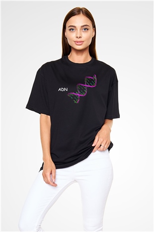 Biyolog Siyah Unisex Oversize Tişört T-Shirt