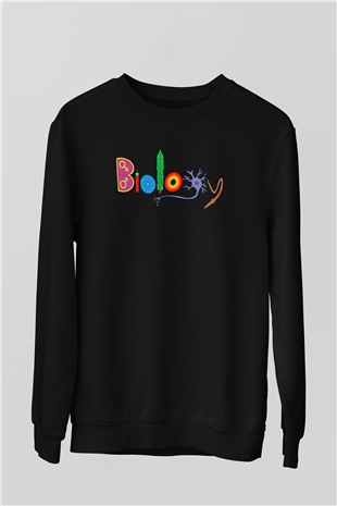 Biyolog Siyah Unisex Sweatshirt