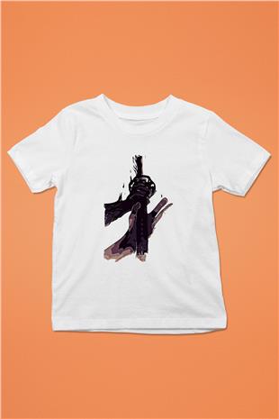 Black Clover Baskılı Beyaz Unisex Beyaz Çocuk Tişört - Tshirt