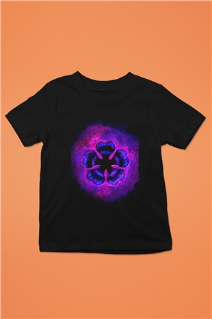 Black Clover Baskılı Unisex Siyah Çocuk Tişört - Tshirt