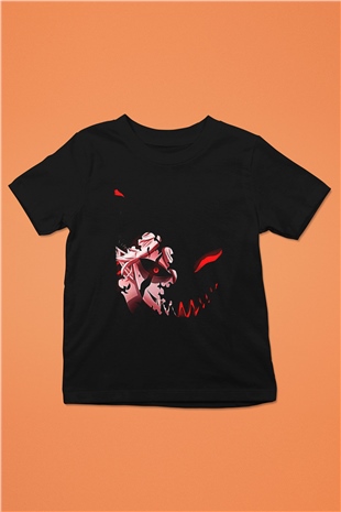 Black Clover Baskılı Unisex Siyah Çocuk Tişört - Tshirt