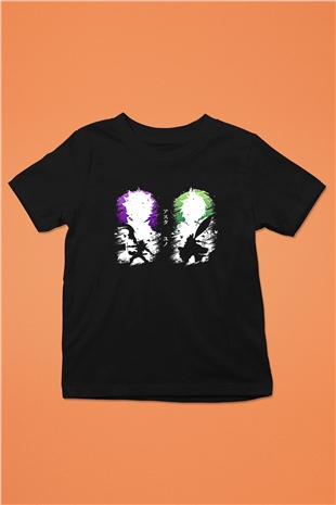 Black Clover Baskılı Unisex Siyah Çocuk Tişört - Tshirt