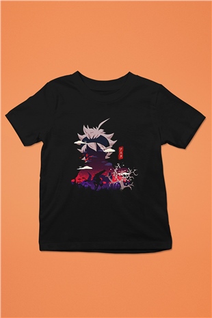 Black Clover Baskılı Unisex Siyah Çocuk Tişört - Tshirt