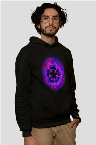 Black Clover Baskılı Unisex Siyah Hoodie