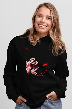 Black Clover Baskılı Unisex Siyah Hoodie