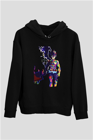 Black Clover Baskılı Unisex Siyah Hoodie