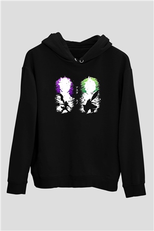 Black Clover Baskılı Unisex Siyah Hoodie