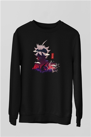 Black Clover Baskılı Unisex Siyah Sweatshirt
