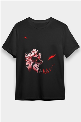 Black Clover Baskılı Unisex Siyah Tişört - Tshirt