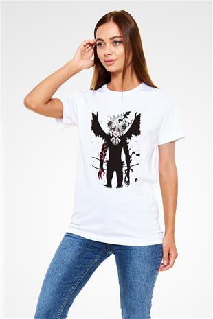 Black Clover Unisex Baskılı Beyaz Tişört - Tshirt