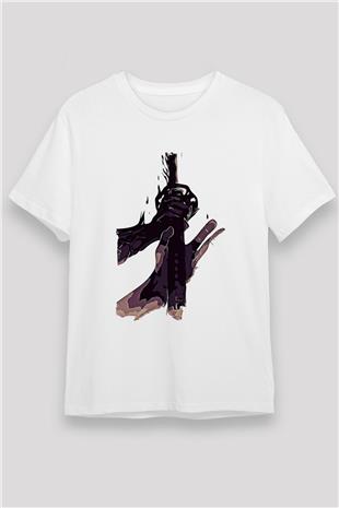 Black Clover Unisex Baskılı Beyaz Tişört - Tshirt