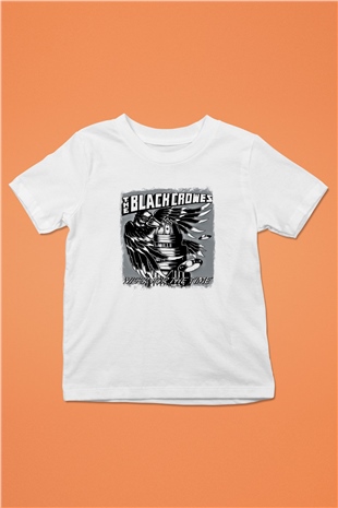Black Crowes Baskılı Unisex Beyaz Çocuk Tişört