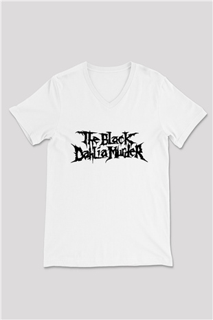 Black Dahlia Murder Beyaz Unisex V Yaka Tişört