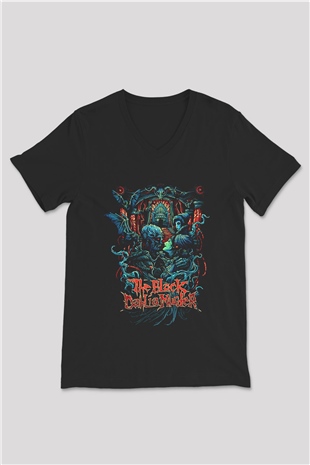 Black Dahlia Murder Siyah Unisex V Yaka Tişört T-Shirt