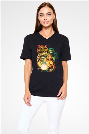 Black Dahlia Murder Siyah Unisex V Yaka Tişört T-Shirt