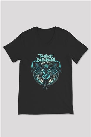 Black Dahlia Murder Siyah Unisex V Yaka Tişört T-Shirt