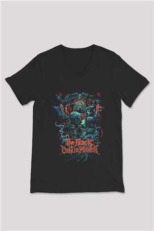 Black Dahlia Murder Siyah Unisex V Yaka Tişört T-Shirt