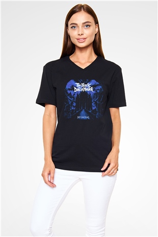 Black Dahlia Murder Siyah Unisex V Yaka Tişört T-Shirt