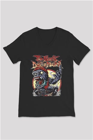 Black Dahlia Murder Siyah Unisex V Yaka Tişört T-Shirt