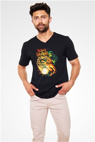 Black Dahlia Murder Siyah Unisex V Yaka Tişört T-Shirt