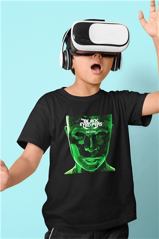 Black Eyed Peas Baskılı Siyah Unisex Çocuk Tişört