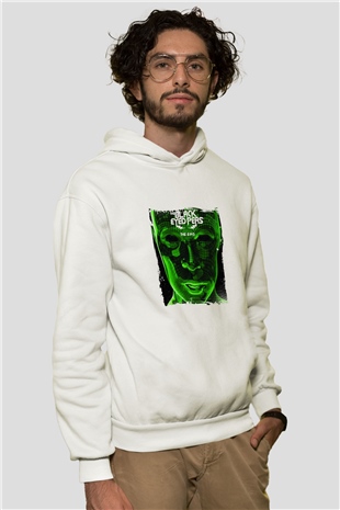 Black Eyed Peas Baskılı Unisex Beyaz Hoodie
