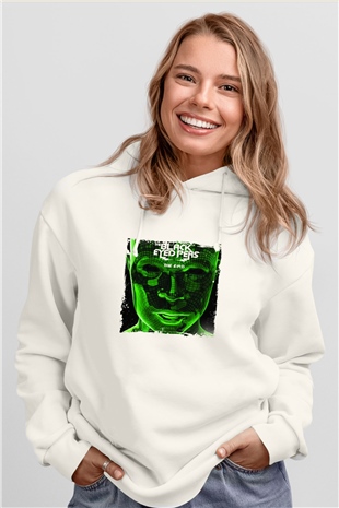 Black Eyed Peas Baskılı Unisex Beyaz Hoodie