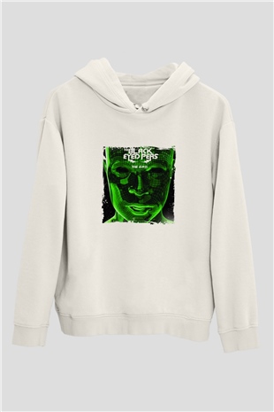 Black Eyed Peas Baskılı Unisex Beyaz Hoodie