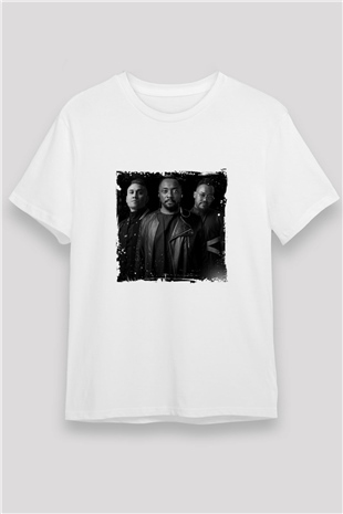 Black Eyed Peas Baskılı Unisex Beyaz Tişört