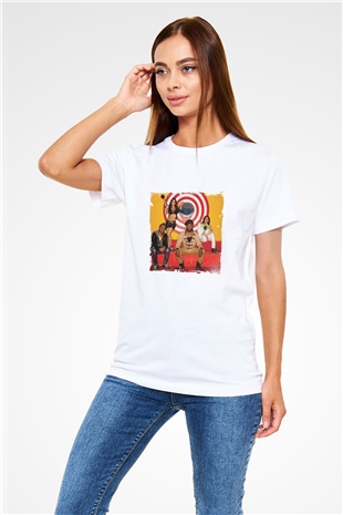 Black Eyed Peas Baskılı Unisex Beyaz Tişört
