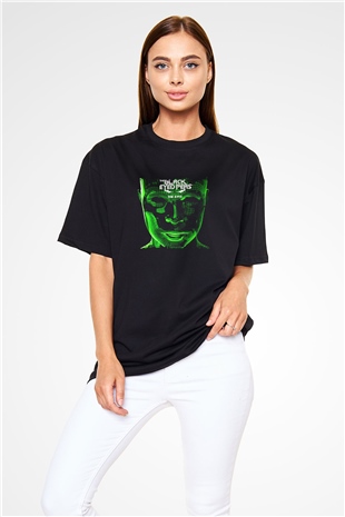Black Eyed Peas Baskılı Unisex Oversize Siyah Tişört