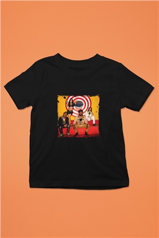 Black Eyed Peas Baskılı Unisex Siyah Çocuk Tişört