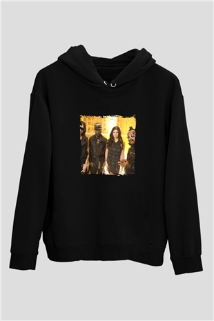 Black Eyed Peas Baskılı Unisex Siyah Hoodie