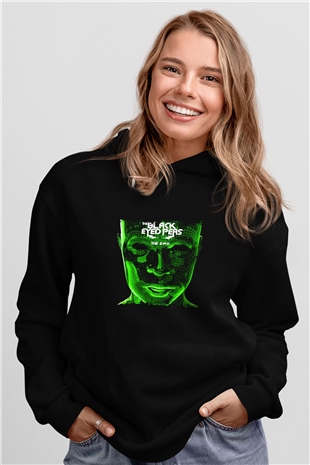 Black Eyed Peas Baskılı Unisex Siyah Hoodie