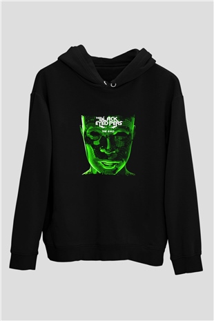 Black Eyed Peas Baskılı Unisex Siyah Hoodie