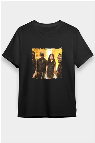 Black Eyed Peas Baskılı Unisex Siyah Tişört