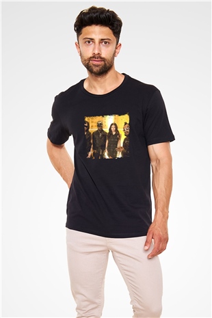 Black Eyed Peas Baskılı Unisex Siyah Tişört