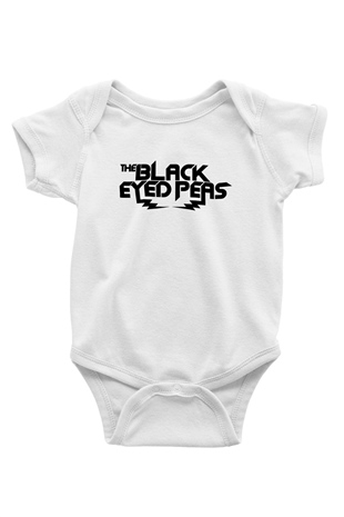 Black Eyed Peas Beyaz Bebek Body - Zıbın