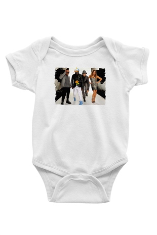 Black Eyed Peas Beyaz Bebek Body - Zıbın
