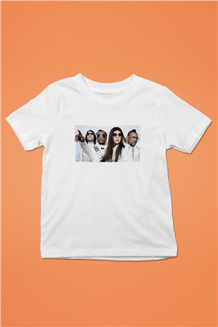 Black Eyed Peas Beyaz Unisex Çocuk Tişört