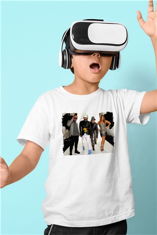 Black Eyed Peas Beyaz Unisex Çocuk Tişört