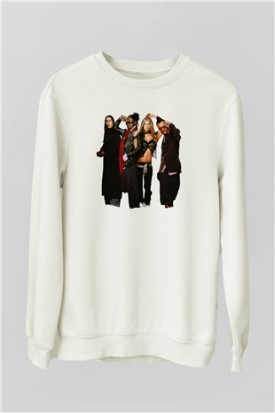 Black Eyed Peas Beyaz Unisex Sweatshirt